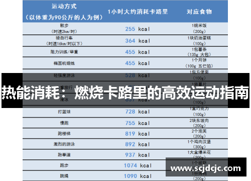 热能消耗：燃烧卡路里的高效运动指南